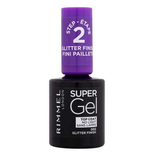 RIMMEL LONDON Super Gel Lak na nehty Top Coat 002 Glitter Finish 12 ml