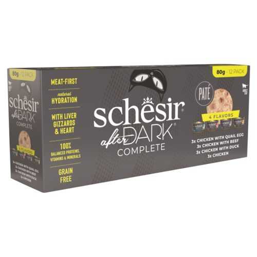 SCHESIR After Dark Paté Variety konzervy pro kočky 12x80 g