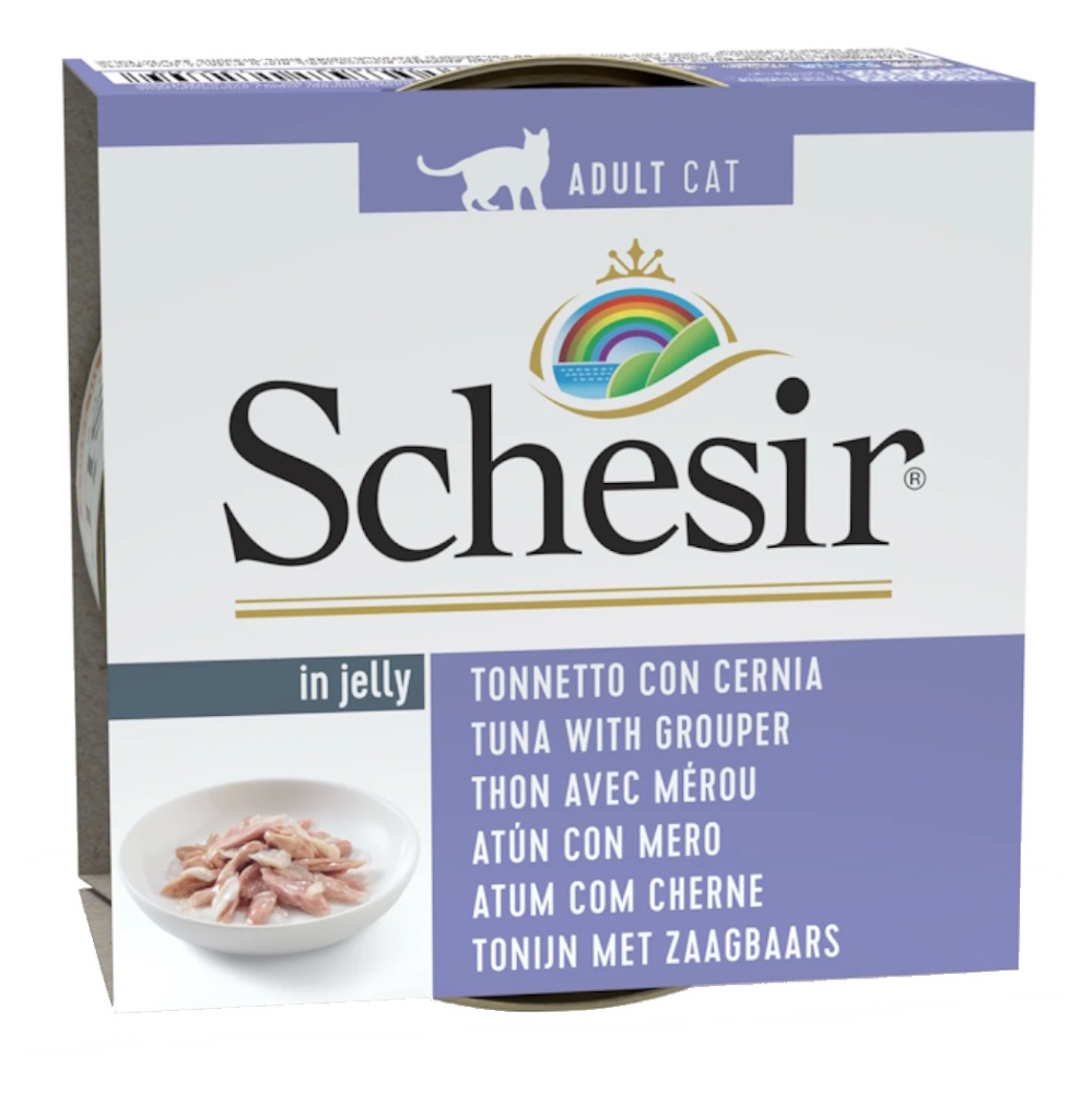 SCHESIR Konzerva pro kočky tuňák a kanic 85 g