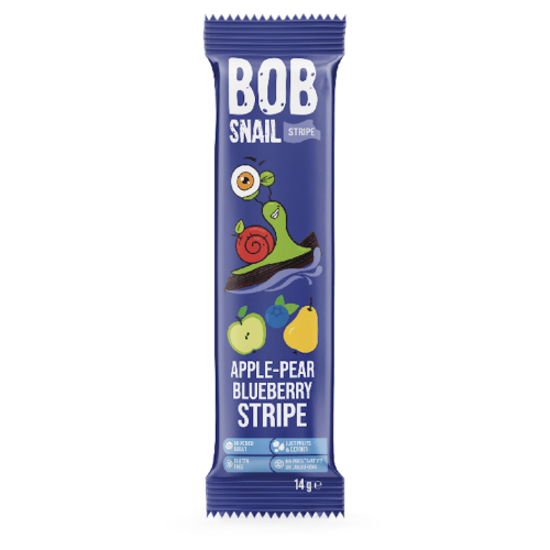 ŠNEK BOB Ovocný plátek jablko-hruška-borůvka 14 g