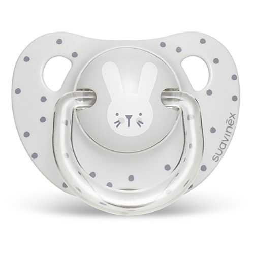 SUAVINEX Hygge premium dudlík anatomický 18m+ králík šedá
