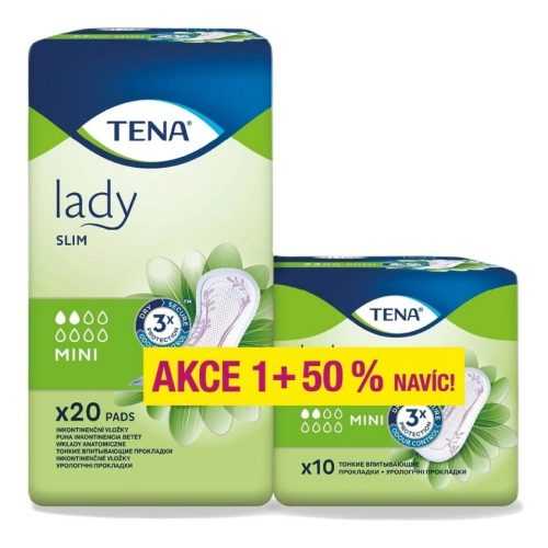 TENA Lady Slim Mini inkontinenční vložky 20 kusů +50% navíc 760293