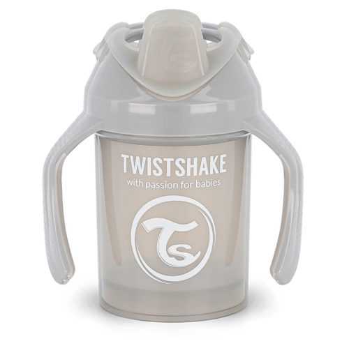 TWISTSHAKE Učící netekoucí hrnek pastelově šedý 230 ml