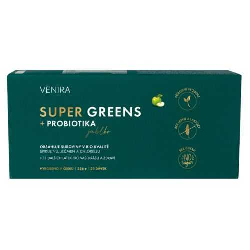 VENIRA Super Greens + probiotika jablko 30 sáčků