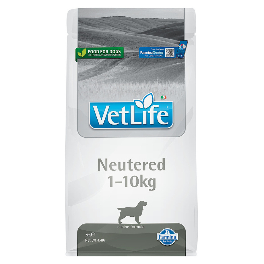 VET LIFE Natural Neutered granule pro kastrované psy do 10 kg hmotnosti