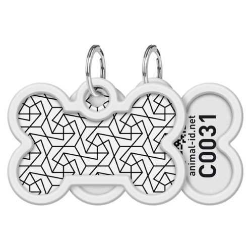 WAUDOG Identifikační známka QR kost Geometry 1 ks
