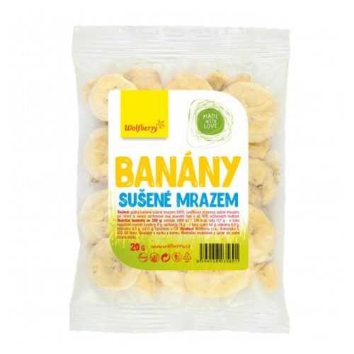 WOLFBERRY Banány sušené mrazem 20 g