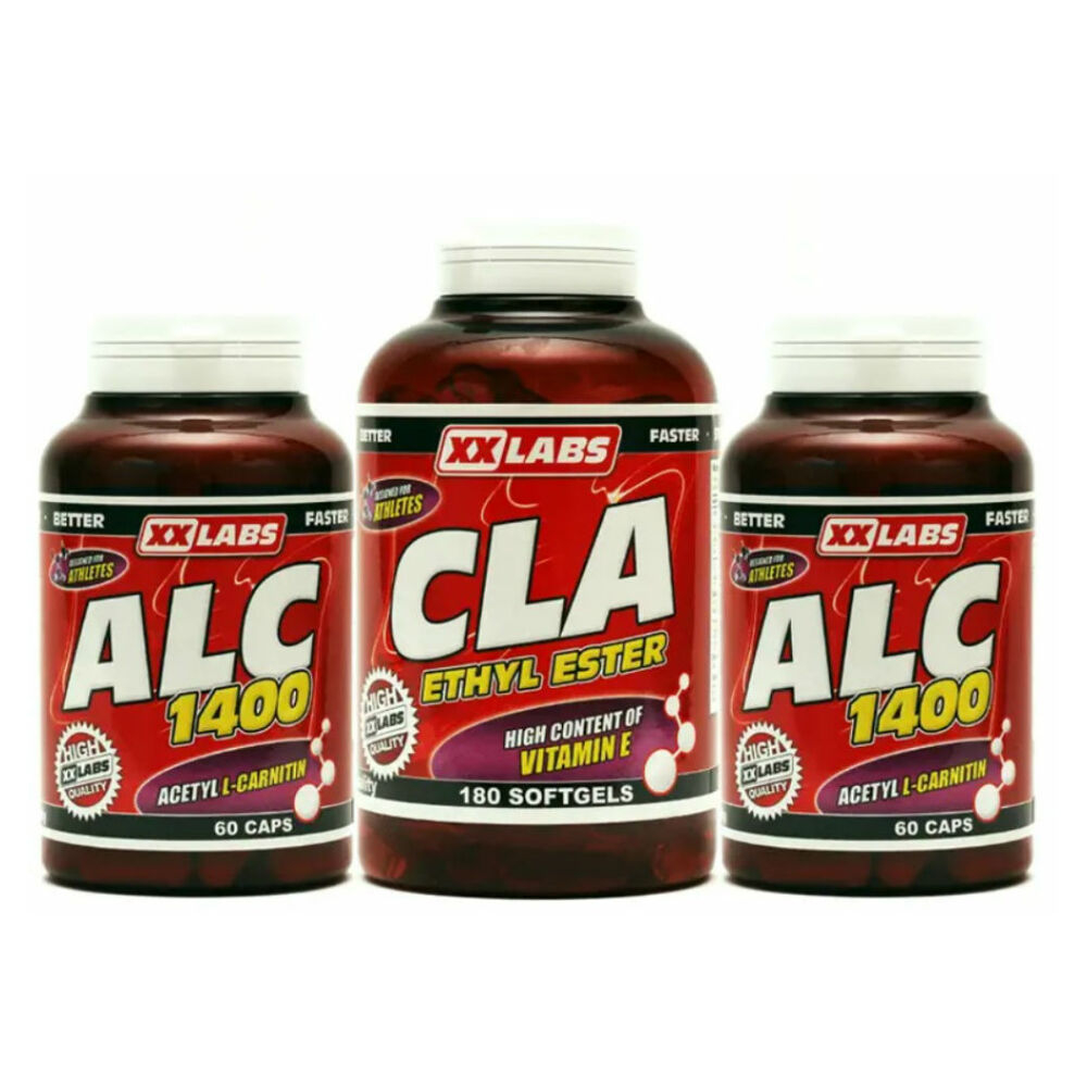 XXLABS ALC 1400 60tbl. + ALC 1400 60cps. + CLA Ethyl Ester 60 tablet ZDARMA