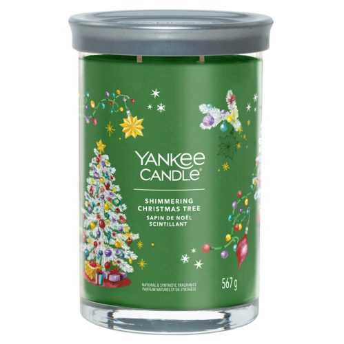 YANKEE CANDLE Signature Tumbler velký Shimmering Christmas Tree 567 g