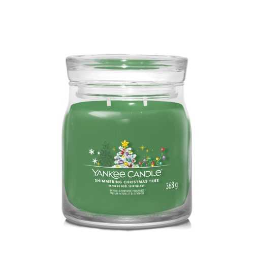 YANKEE CANDLE Signature Vonná svíčka střední 2 knoty Shimmering Christmas Tree 368 g