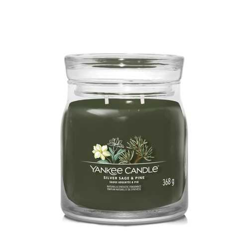 YANKEE CANDLE Signature Vonná svíčka střední 2 knoty Silver Sage & Pine 368 g