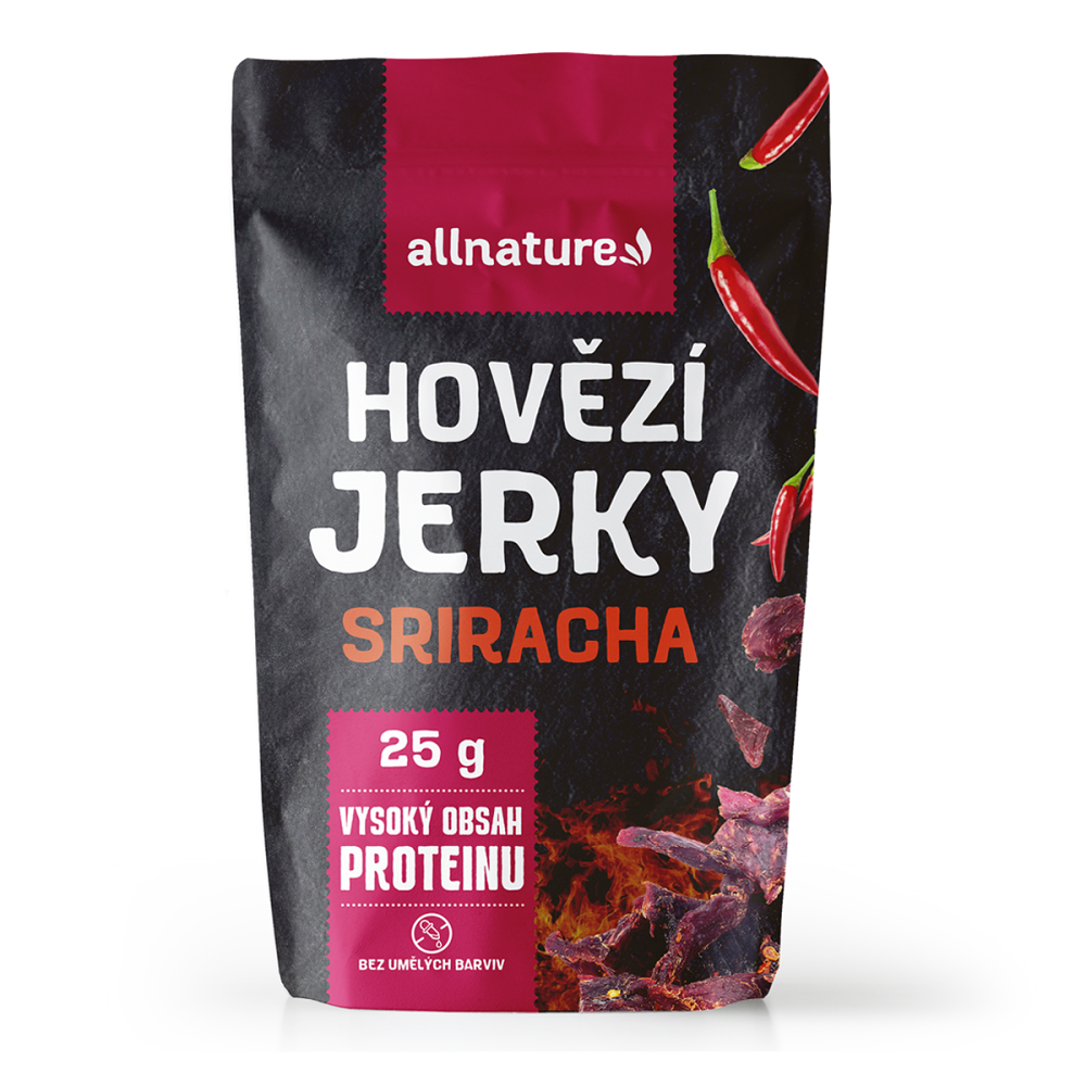 ALLNATURE BEEF Sriracha Jerky  sušené maso 25 g