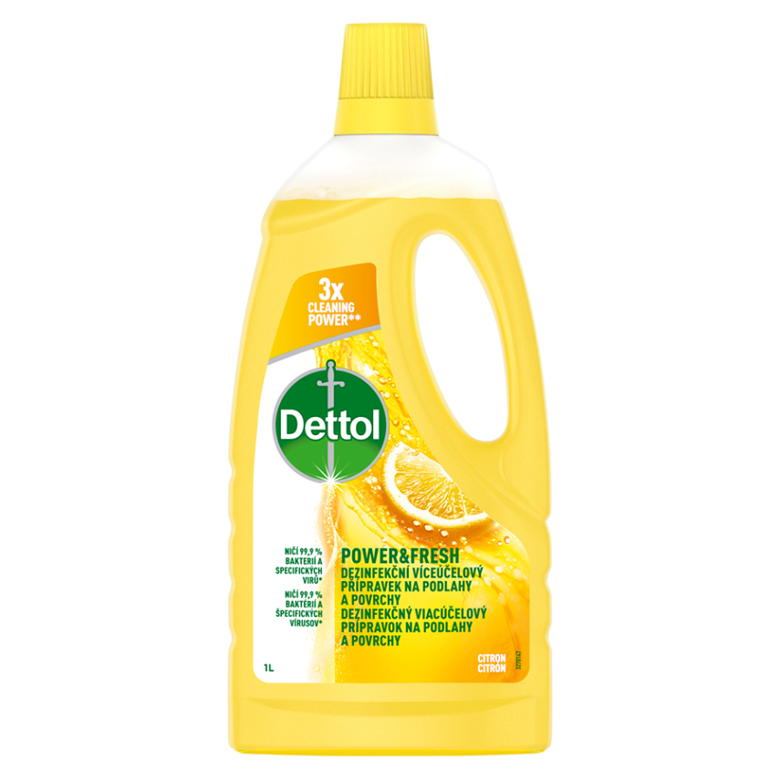 DETTOL Power & Fresh Dezinfekční na podlahy a povrchy Citron 1 l