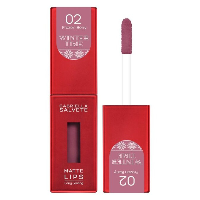GABRIELLA SALVETE Winter Time Rtěnka Matte 02 Frozen Berry 4