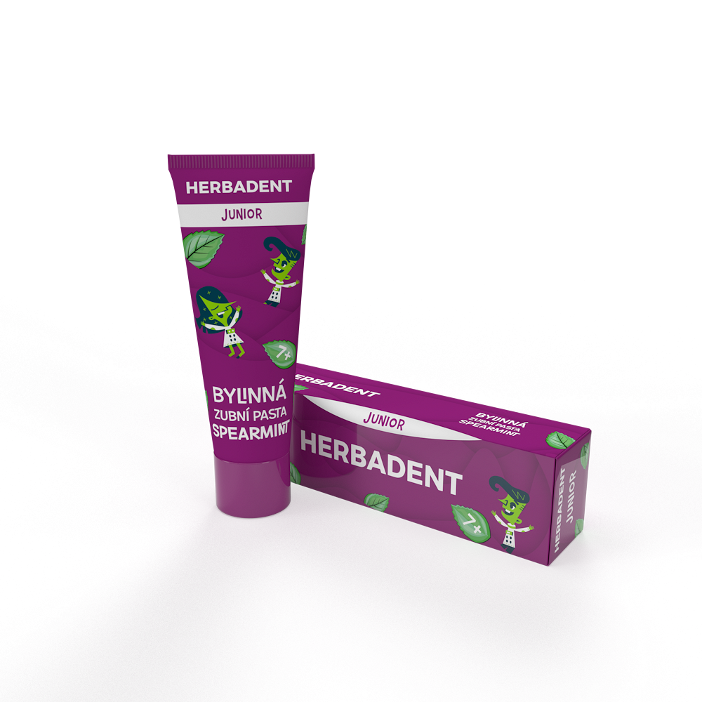 HERBADENT Junior Spearmint bylinná zubní pasta 75 g