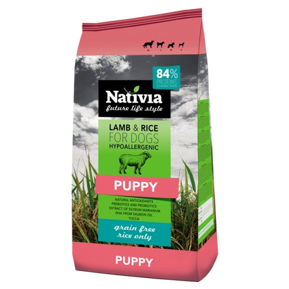 NATIVIA Puppy Lamb & Rice granule pro štěňata 1 ks