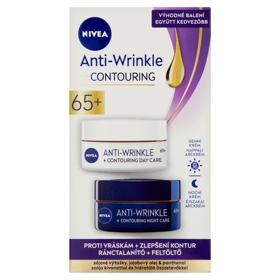 NIVEA Denní a noční krém pro zlepšení kontur (65+)  2 x 50 ml