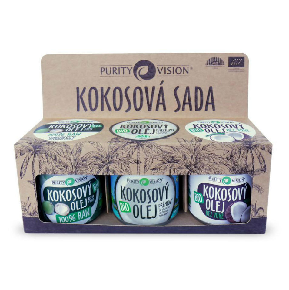 PURITY VISION Kokosová sada Kokosový olej 3 x 120 ml Dárkové balení