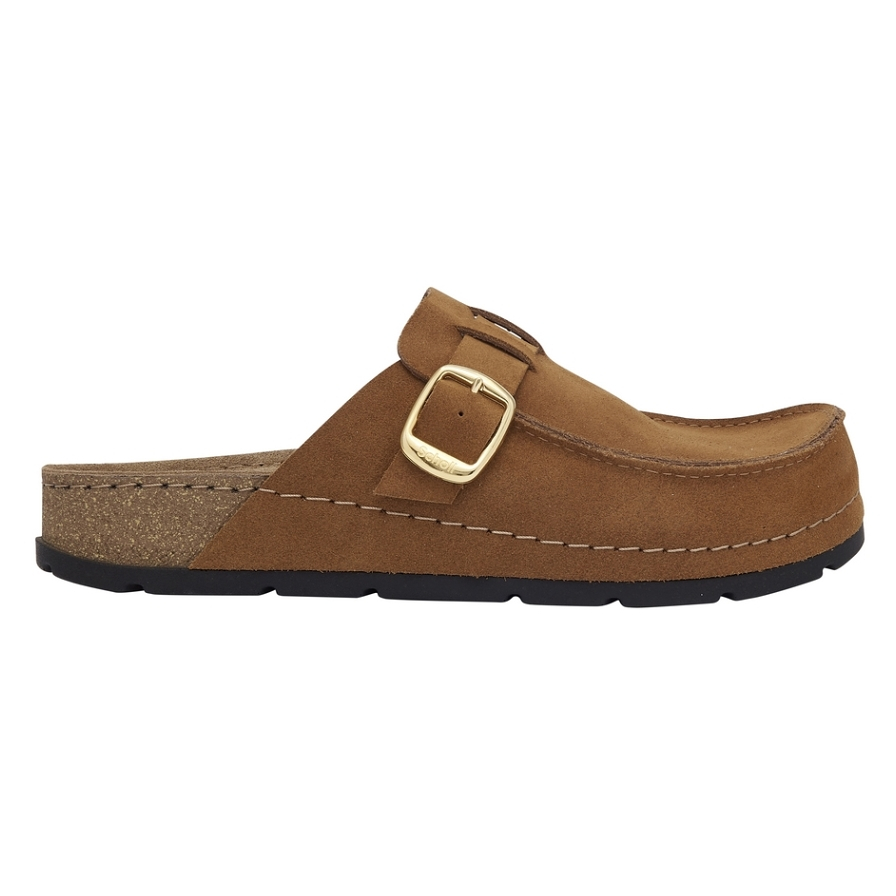 SCHOLL Bora moccasin dámské pantofle koňakové