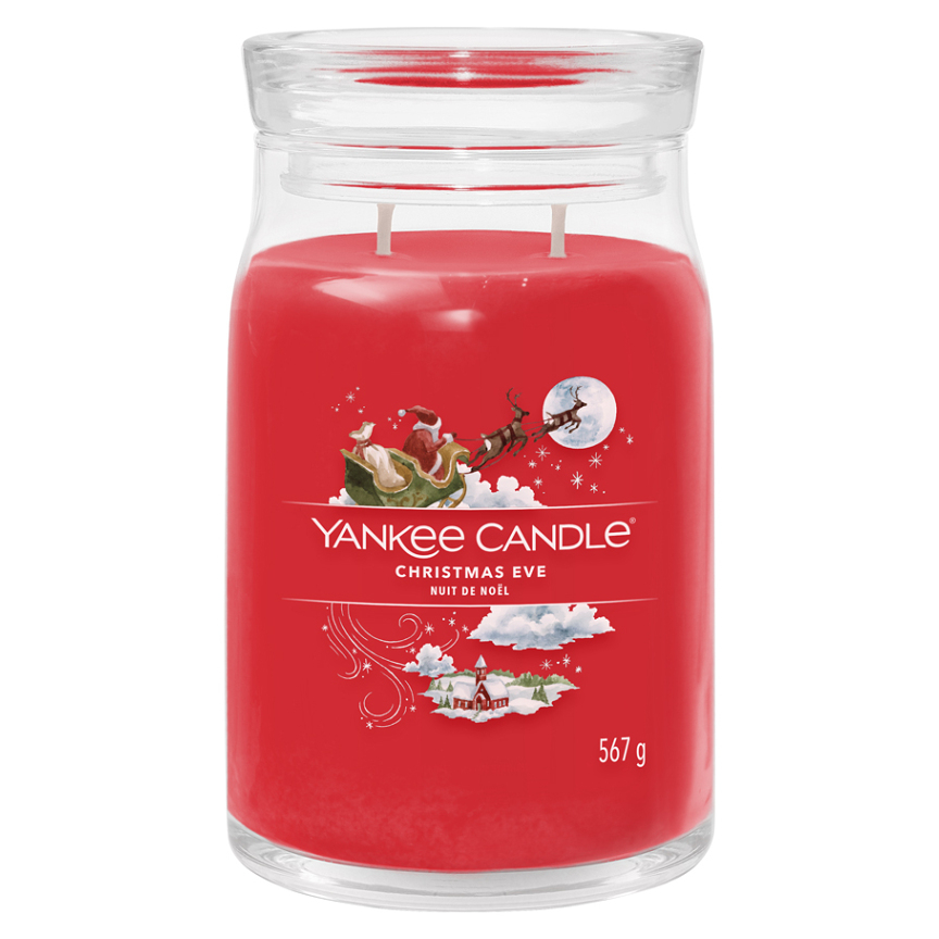 YANKEE CANDLE Signature Vonná svíčka velká 2 knoty Christmas Eve 567 g