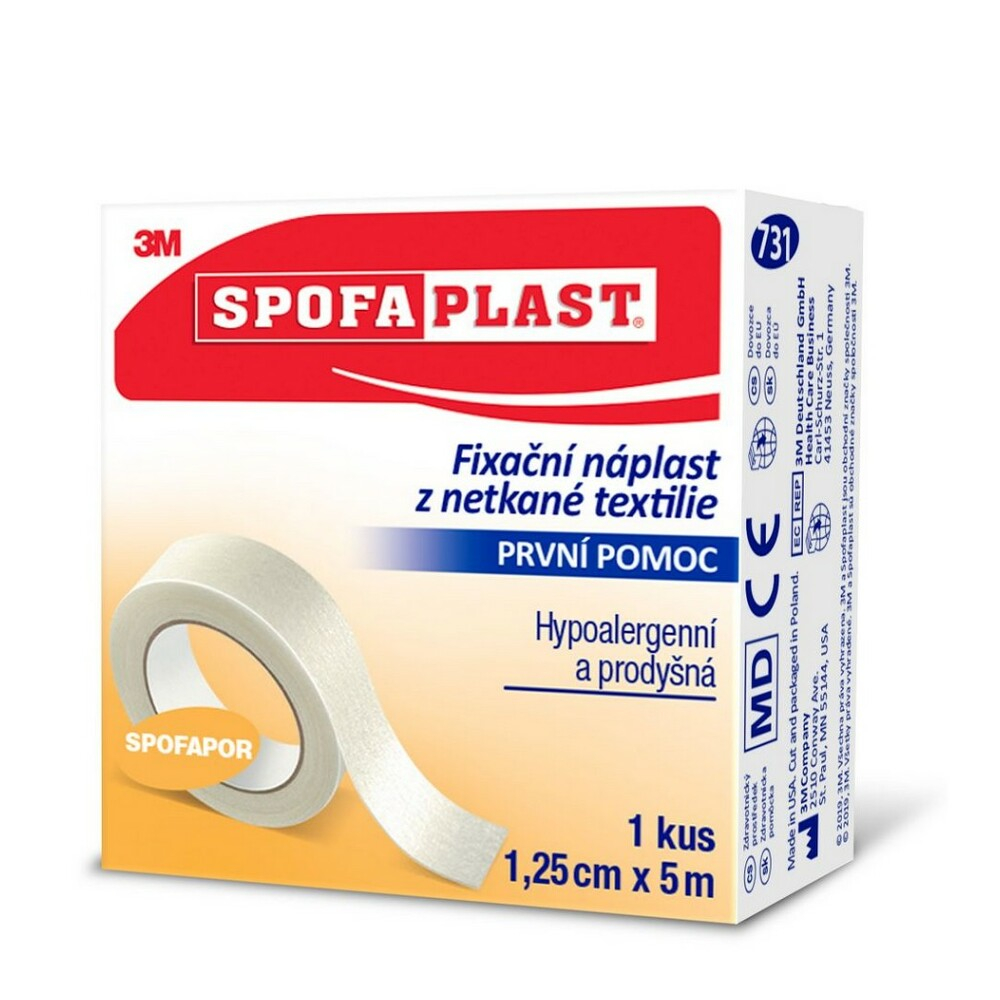 3M™ SPOFAPLAST 731 Fixační náplast z netkané textilie 12