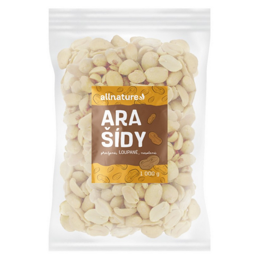 ALLNATURE Arašídy loupané pražené nesolené 1000 g
