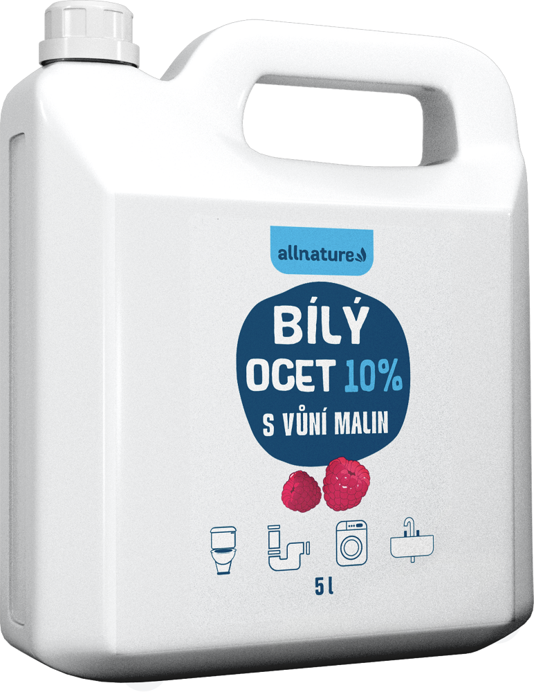 ALLNATURE Bílý ocet 10 % s vůní malin 5 l