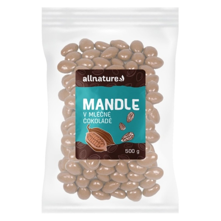ALLNATURE Mandle v mléčné čokoládě 500 g