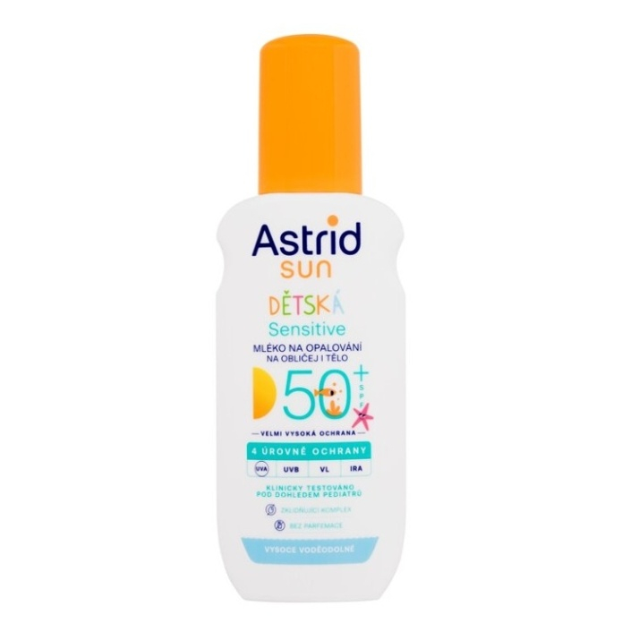 ASTRID Sun Sensitive Dětské mléko ve spreji na opalování OF50+ 150 ml