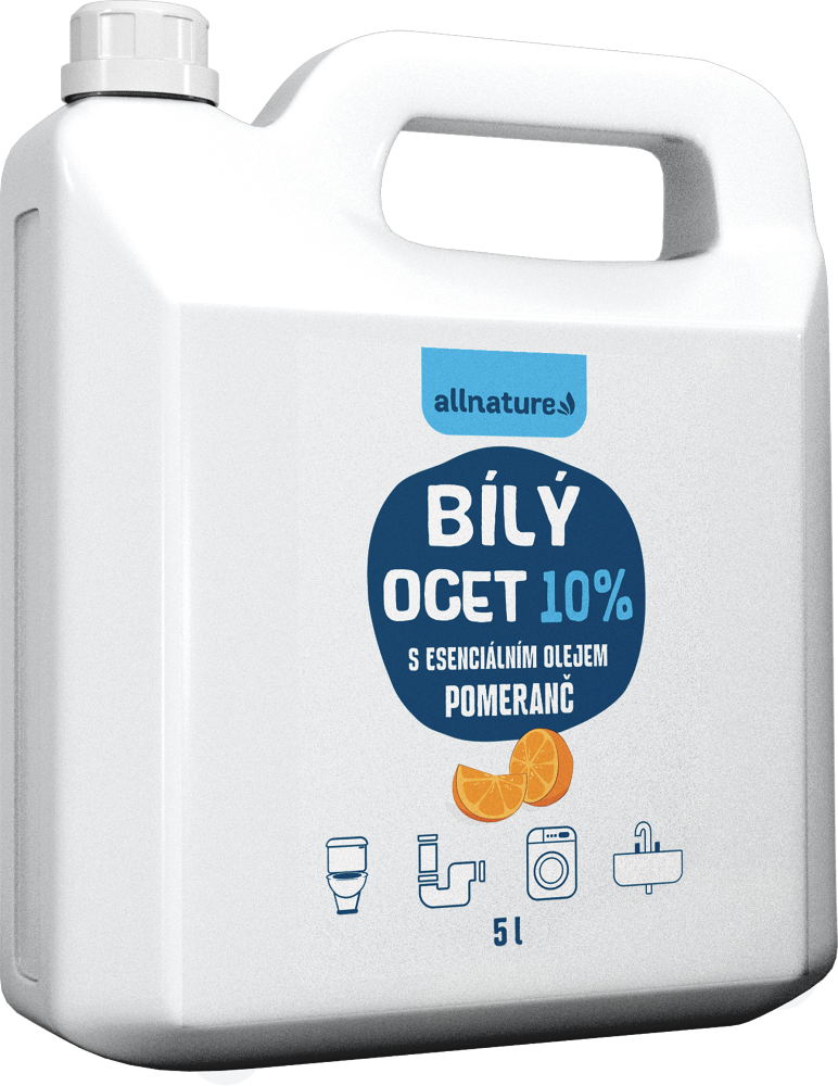 Allnature Bílý ocet 10 % s vůní pomeranče 5 l