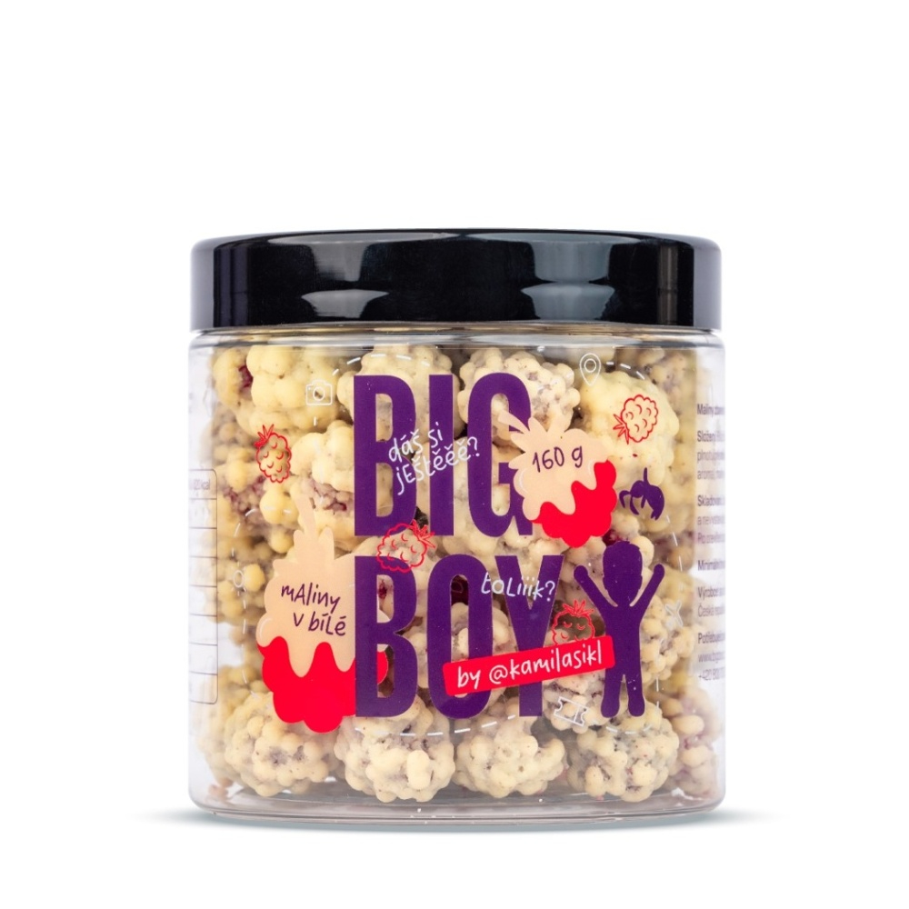 BIG BOY Maliny v bílé čokoládě 160 g
