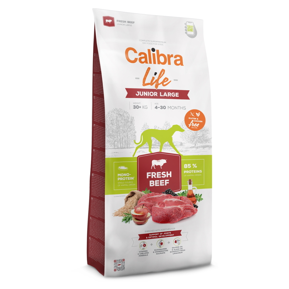 CALIBRA Life Fresh Beef Junior Large granule pro psy 1 ks