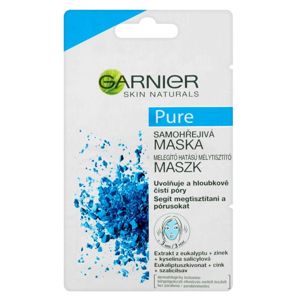 GARNIER Skin Naturals Pure Samohřejivá maska 2x6 ml
