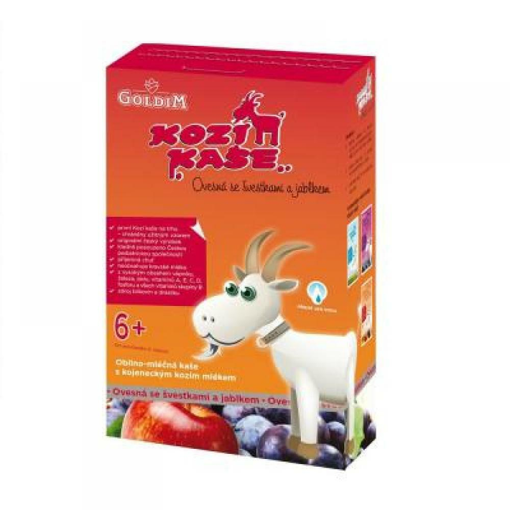 GOLDIM Kozí kaše ovesná se švestkami a jablkem od 6. měsíce 225 g