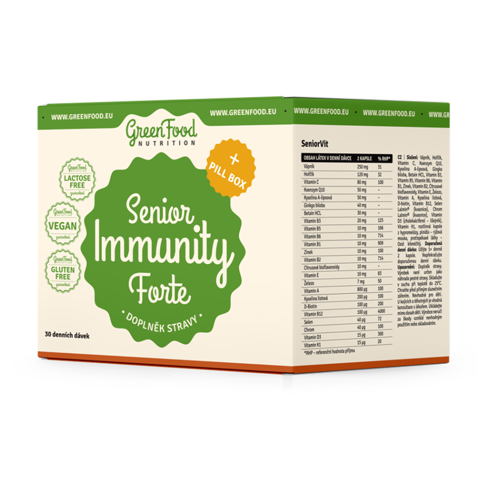 GREENFOOD NUTRITION Senior Immunity Forte SeniorVit 60 kapslí a Vegan Omega 3