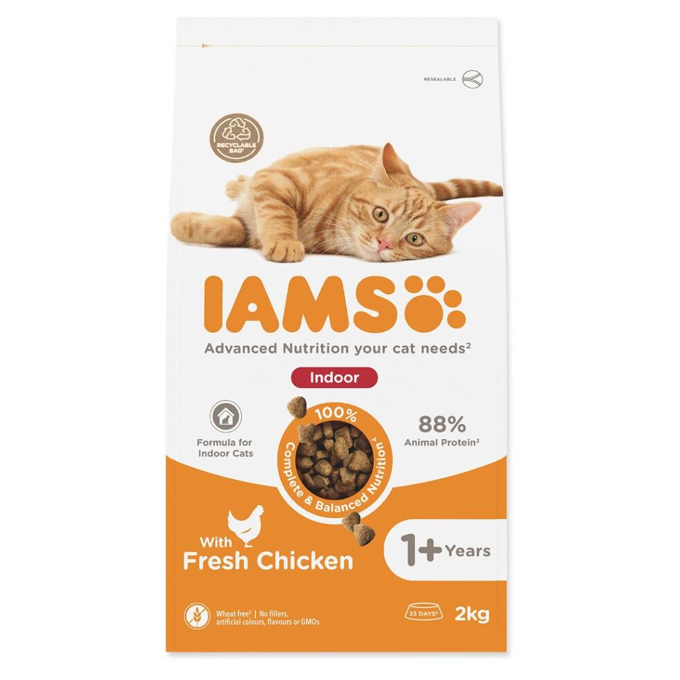 IAMS Cat Adult/Senior Indoor Chicken  granule pro kočky 1 kus