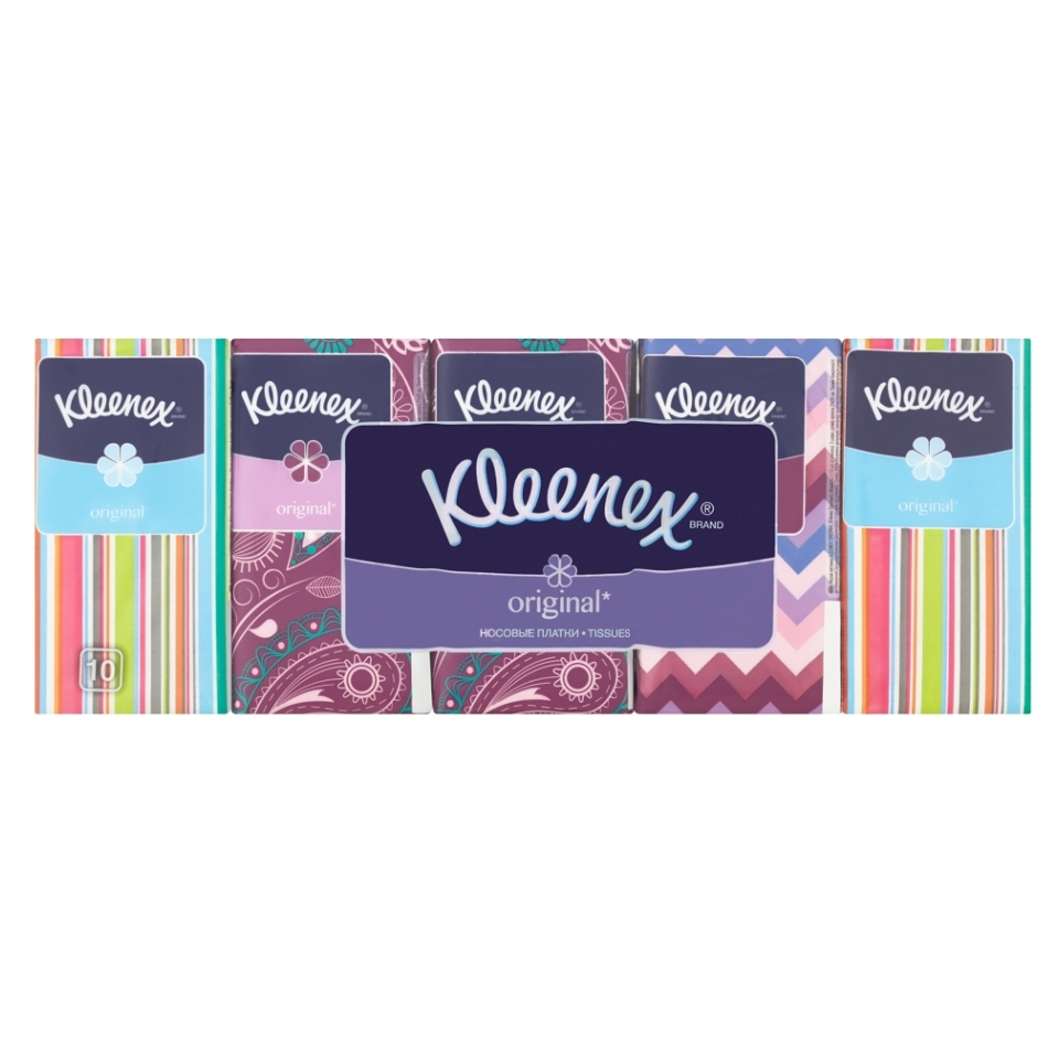 KLEENEX Papírové kapesníky 3-vrstvé Original 10 x 10 kusů