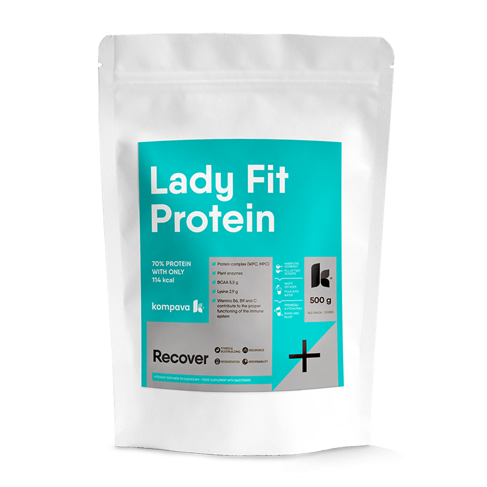 KOMPAVA LadyFit protein jahoda-malina 500 g 16