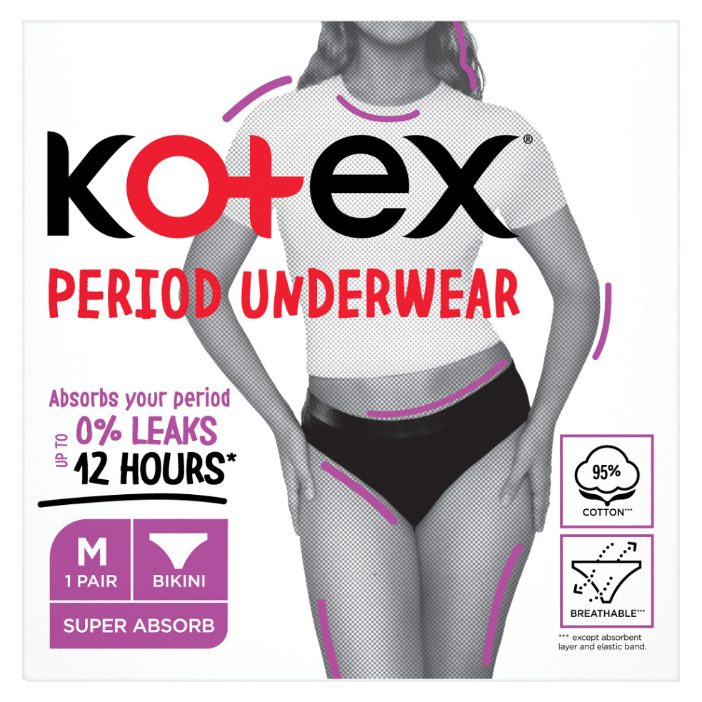 KOTEX Menstruační kalhotky vel. M 1 kus