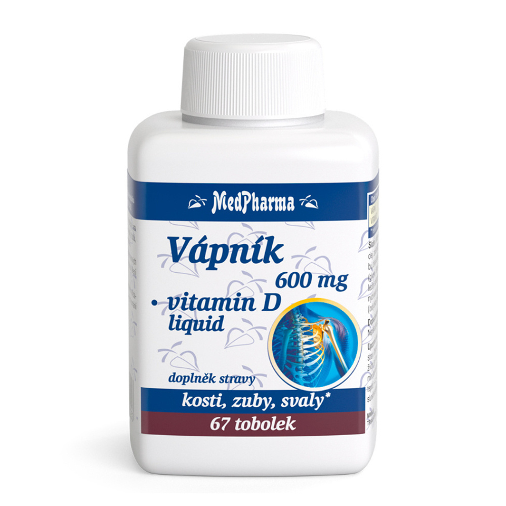 MEDPHARMA Vápník 600 mg + vitamín D3 67 tobolek
