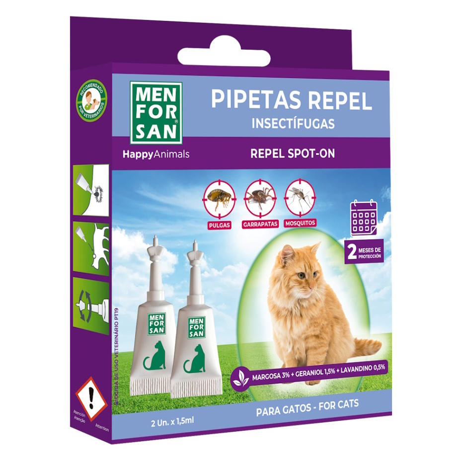 MENFORSAN Antiparazitní pipety pro kočky 2 kusy