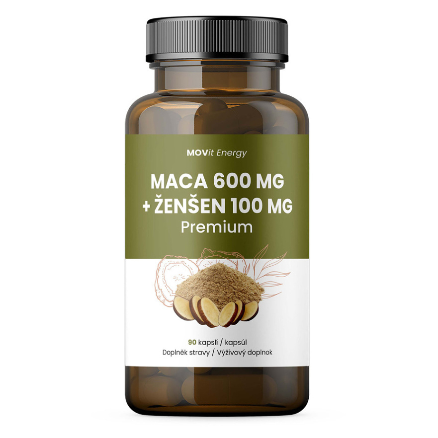 MOVIT ENERGY Maca 600 mg + ženšen 100 mg 90 kapslí