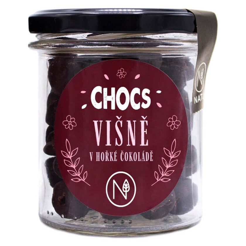 NATU Chocs višně v 70% hořké čokoládě 100 g