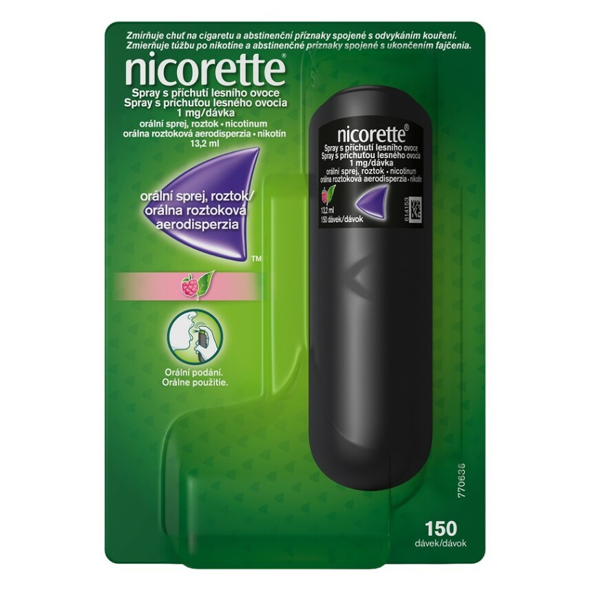 NICORETTE Sprej příchuť lesního ovoce 1 mg/dávka 150 dávek 13