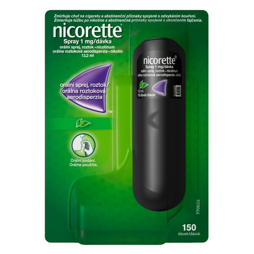 NICORETTE Ústní sprej 1 mg/dávka 150 dávek 13