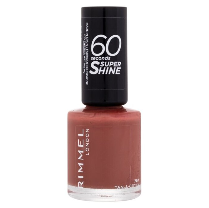 RIMMEL LONDON 60 Seconds Lak na nehty 707 Tan-A-Cotta 8 ml