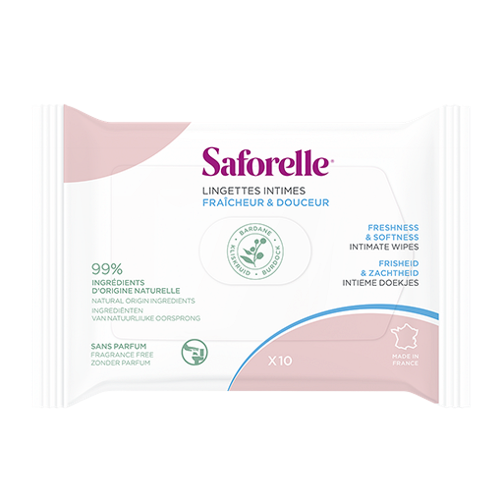 SAFORELLE Ubrousky pro intimní hygienu 10 kusů