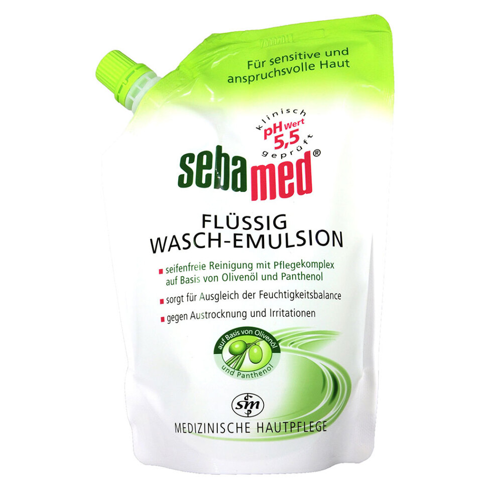 SEBAMED Tekutá mycí emulze s olivovým olejem náhradní náplň 400 ml
