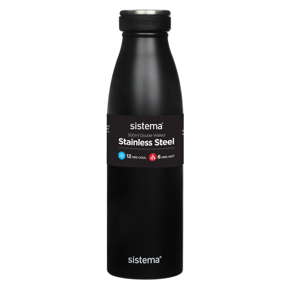 SISTEMA Hydrate Termoláhev Stainless Steel černá 500 ml