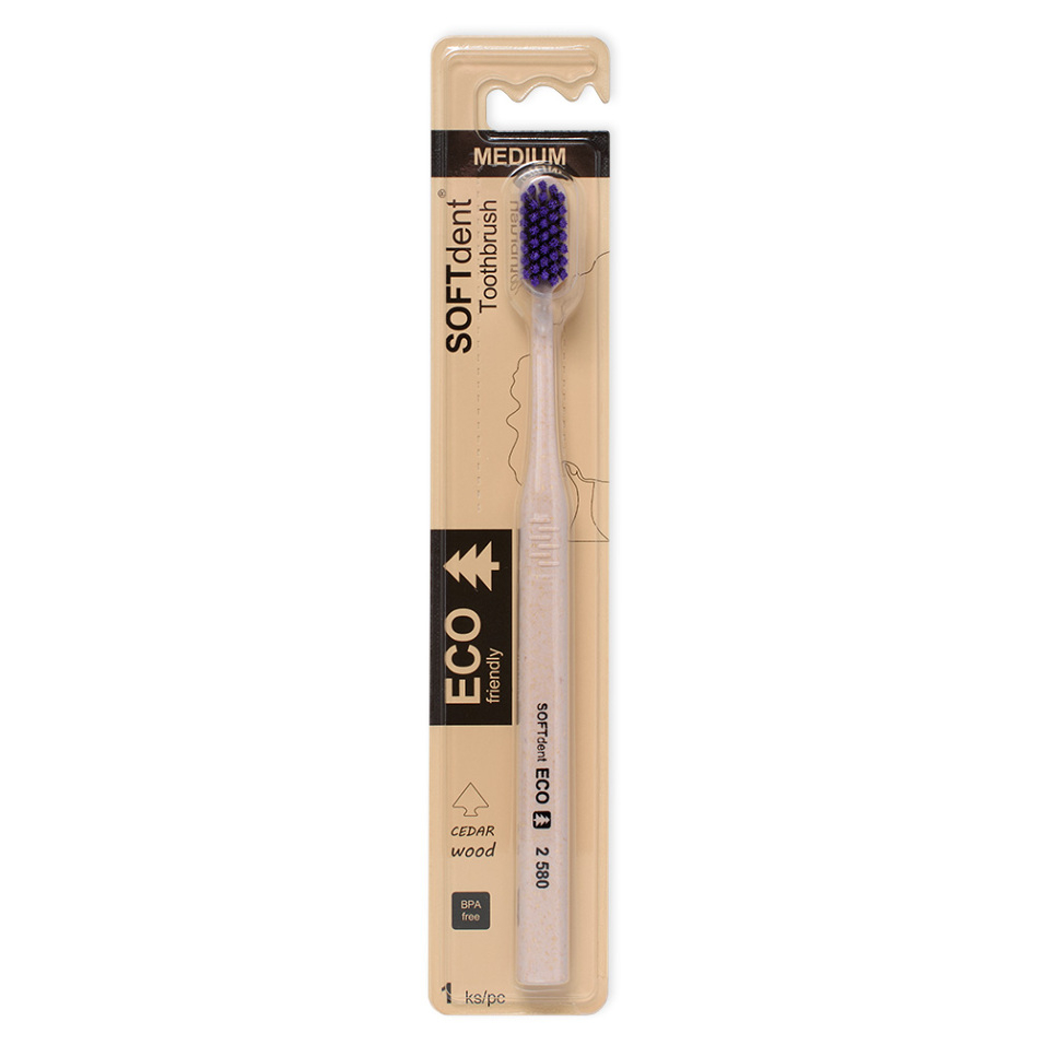 SOFTDENT ECO Zubní kartáček medium 1ks